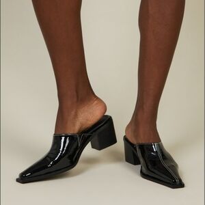 INTENTIONALLY BLANK Lala Mule Black Patent Leather Women's Size 9